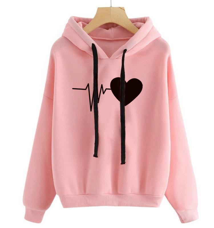 Heart Print Hoodies - ELITE EMPORIUM