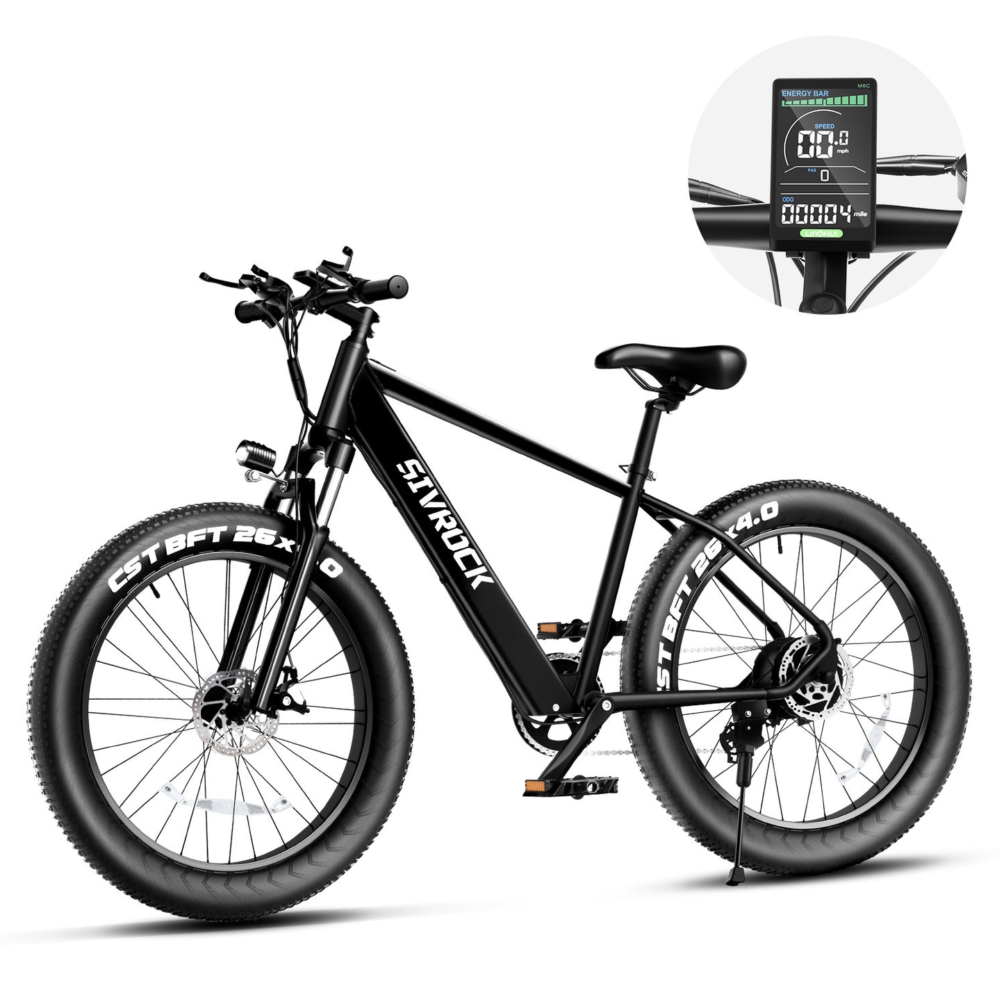 Professional Electric Bike For Adults, 26 X 4.0 Inches Fat Tire Electric Mountain Bicycle, 1000W Motor 48V 15Ah Ebike For Trail Riding, Excursion And Commute, UL And GCC Certified - ELITE EMPORIUM