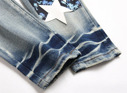 Stitched Blue Jeans - ELITE EMPORIUM