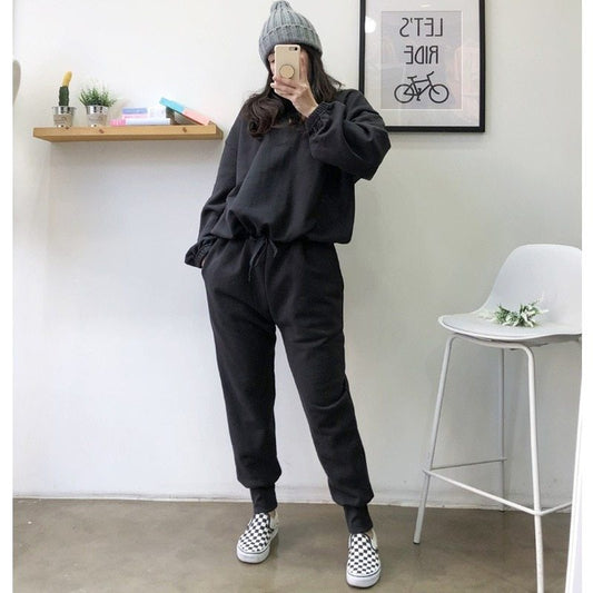 Drawstring loose sweater + trousers - ELITE EMPORIUM