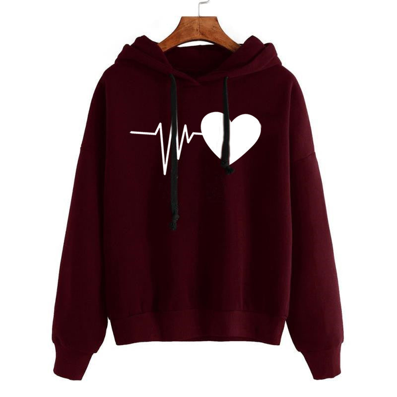 Heart Print Hoodies - ELITE EMPORIUM