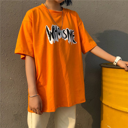 Figure Printed Orange T-shirts - ELITE EMPORIUM