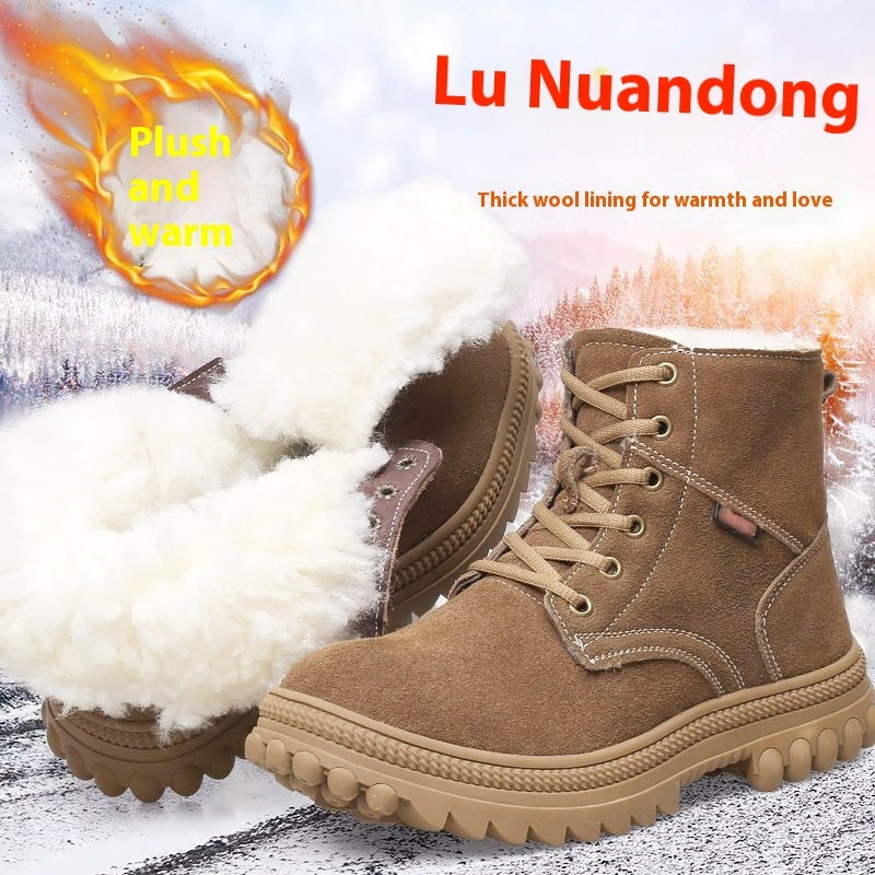 Non-slip Comfortable Wear-resistant Snow Boots Wool Boots - ELITE EMPORIUM