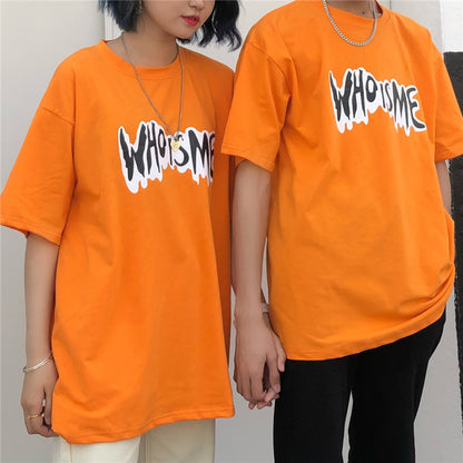 Figure Printed Orange T-shirts - ELITE EMPORIUM