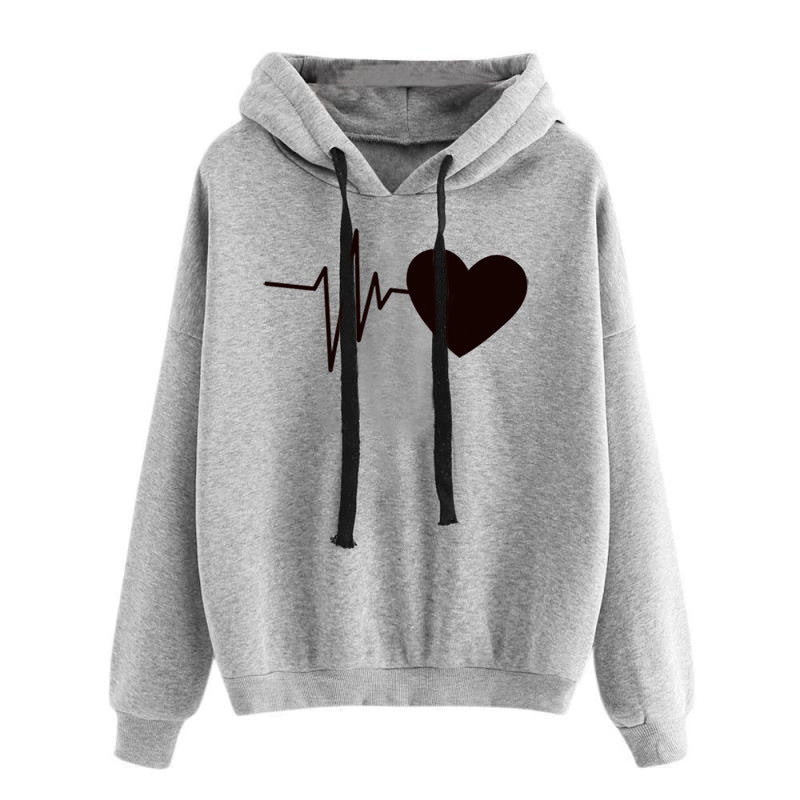 Heart Print Hoodies - ELITE EMPORIUM