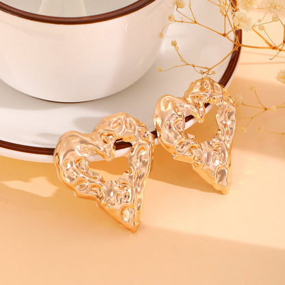 Hollow Heart-shaped Earrings - ELITE EMPORIUM