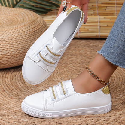 White Shoes Casual Versatile Slip-on Lazy Low-cut Flat - ELITE EMPORIUM