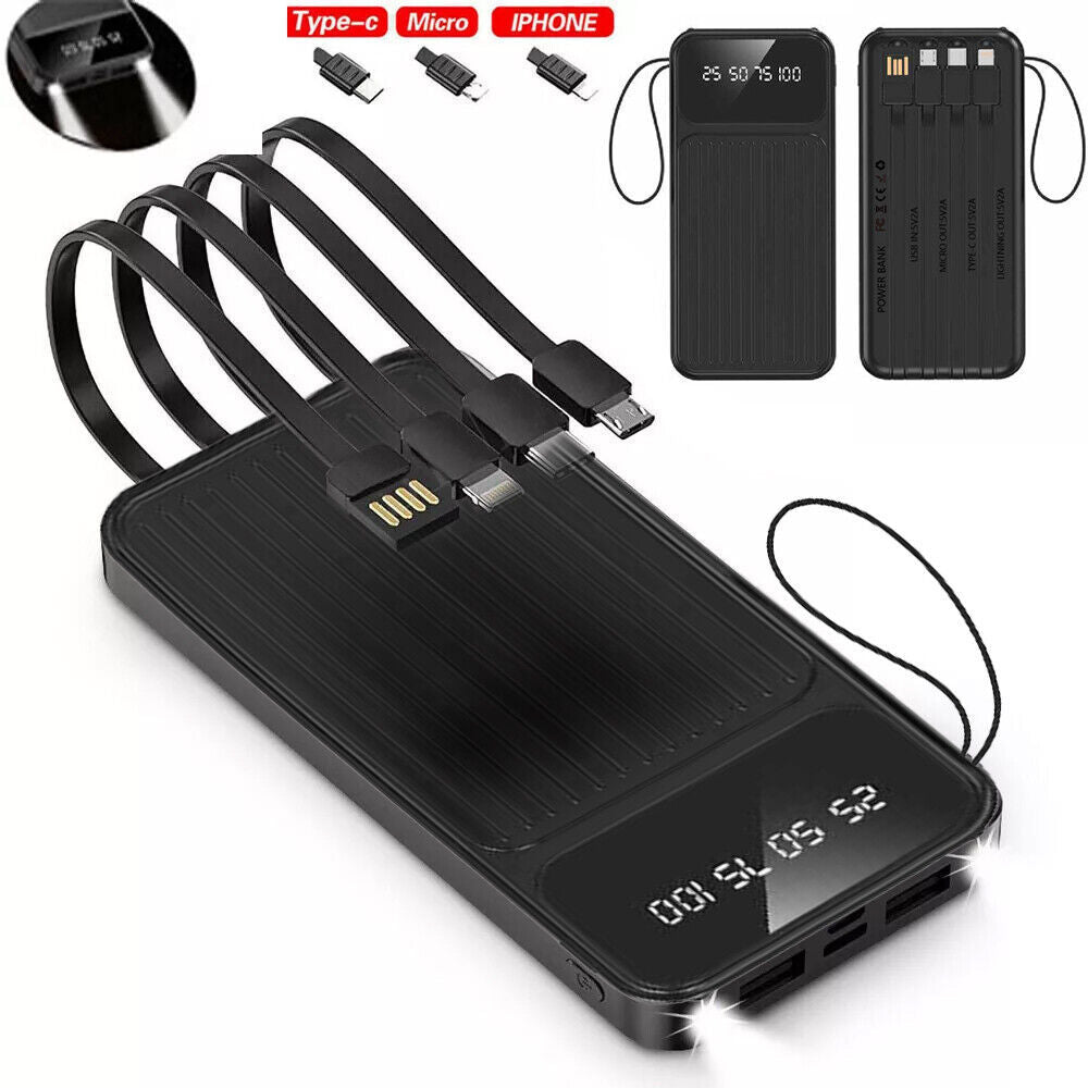 Portable  Power Bank 2 USB LED Fast Charger Battery Suitable For Mobile Phones - ELITE EMPORIUM