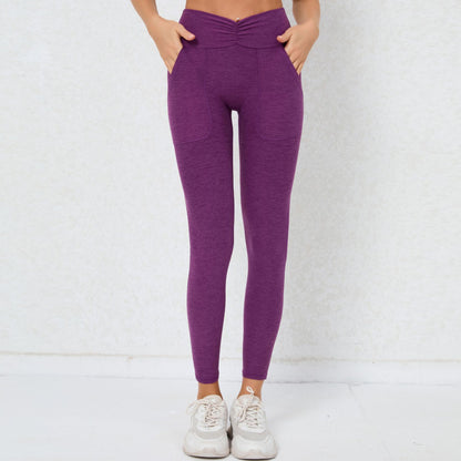 Pocket Quick-dry Hip Raise Skinny Yoga Pants - ELITE EMPORIUM