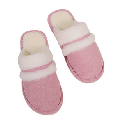 Rabbit Fur Cotton Slippers Fleece-lined Thickened Fluffy Slippers - ELITE EMPORIUM