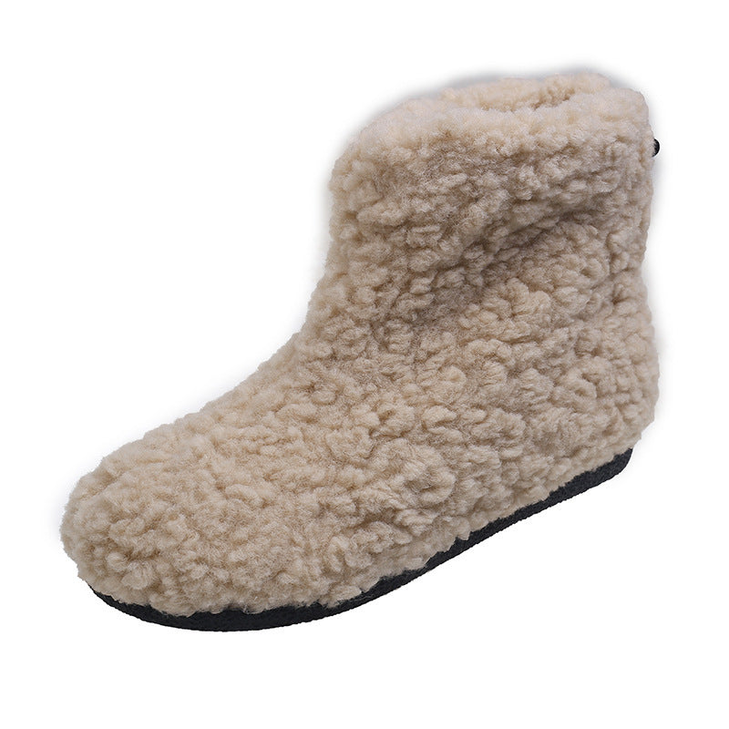 Round Toe Flat Bottom Fleece-lined Warm Sleeve Short Snow Boots - ELITE EMPORIUM