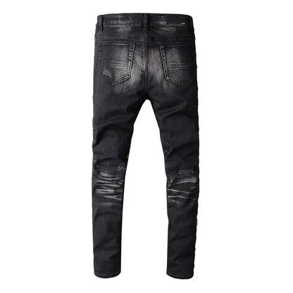 Stitched Motorcycle Jeans - ELITE EMPORIUM