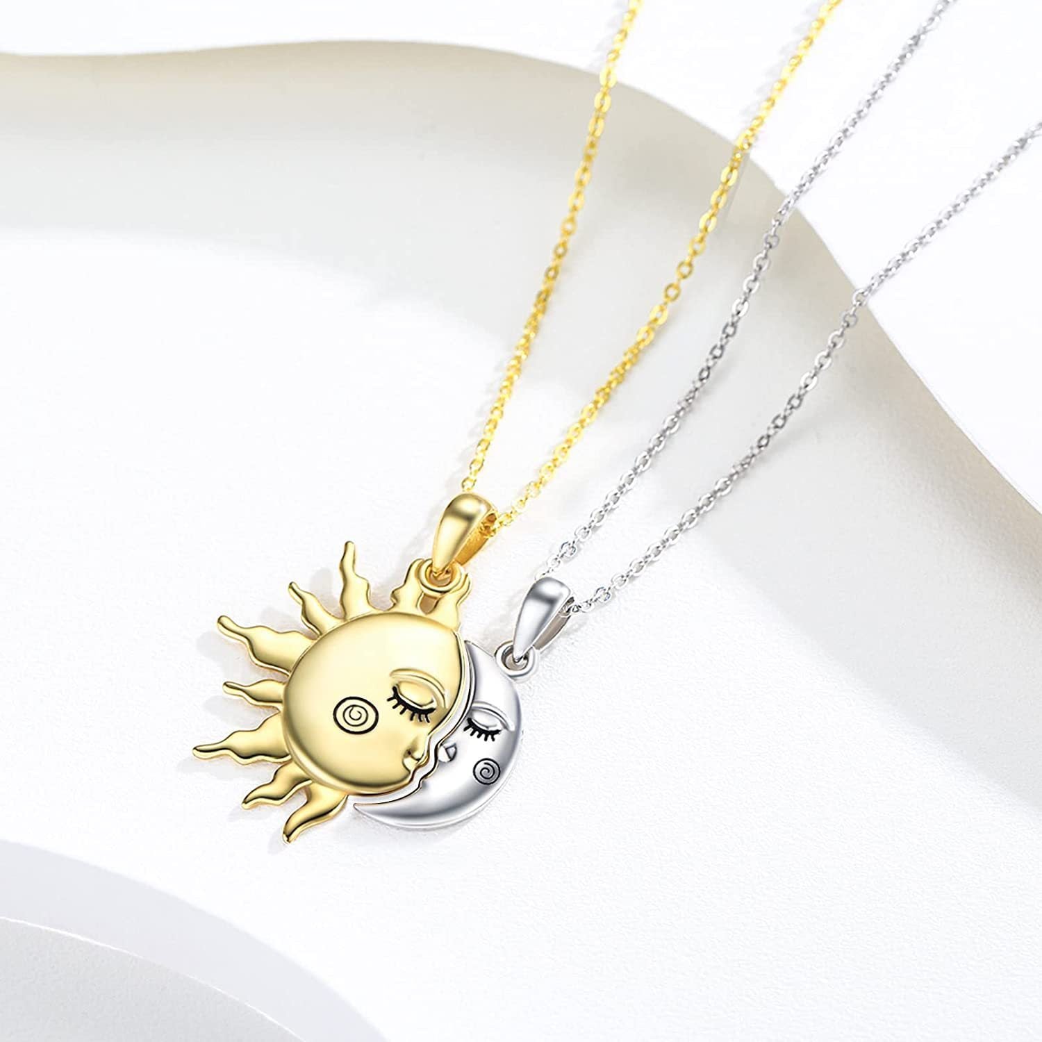 GOLDEN PLATED MOON AND SUN NECKLACES - ELITE EMPORIUM