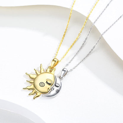 GOLDEN PLATED MOON AND SUN NECKLACES - ELITE EMPORIUM