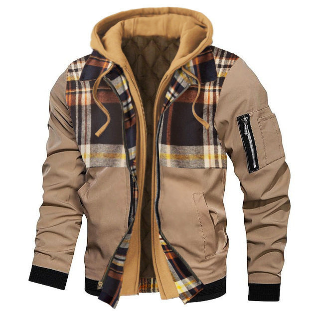 Men's Thick Solid Hooded Jacket - ELITE EMPORIUM