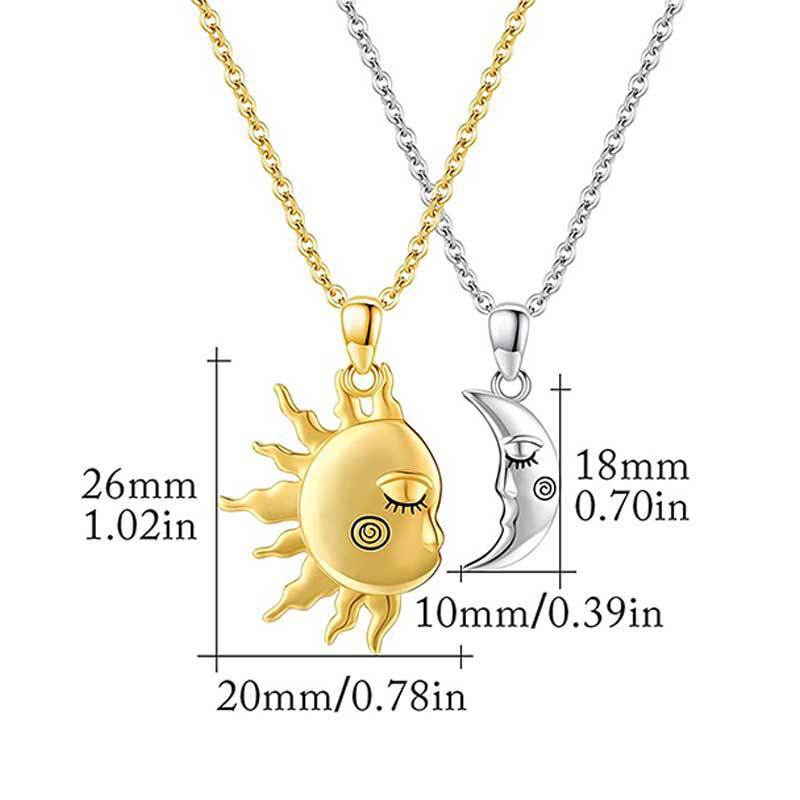 GOLDEN PLATED MOON AND SUN NECKLACES - ELITE EMPORIUM