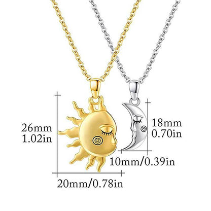 GOLDEN PLATED MOON AND SUN NECKLACES - ELITE EMPORIUM